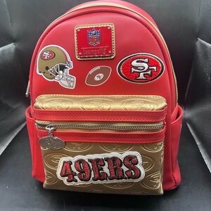 Loungefly NFL Red and Gold Backpack